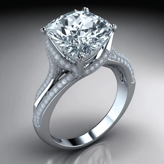 anillo con diamante fondo blanco
