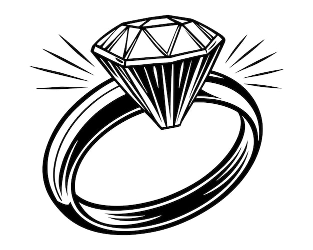 un anillo de diamantes con un diamante en el medio