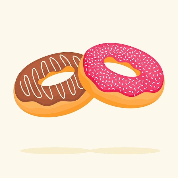 Anillo de donas donut aislado en beige