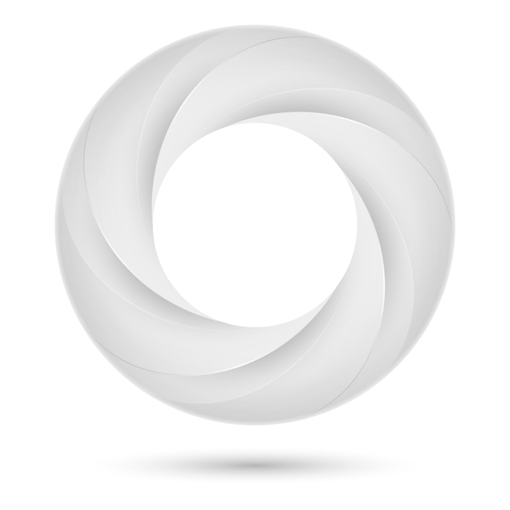 Vector anillo espiral blanco