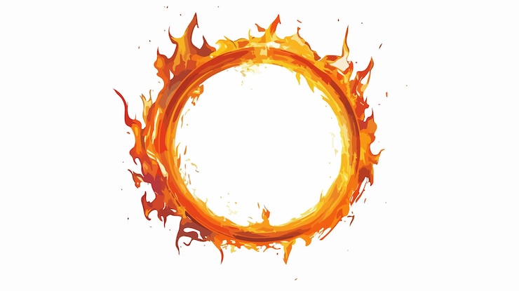Vector el anillo de fuego ardiente