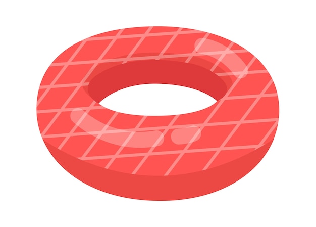 Anillo de goma inflable piscina icono ilustración vectorial