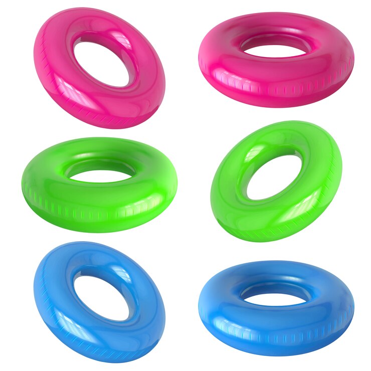 Vector anillo de natación de goma aislado