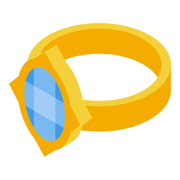 El anillo de oro con adornos de piedras preciosas azules está brillando brillantemente