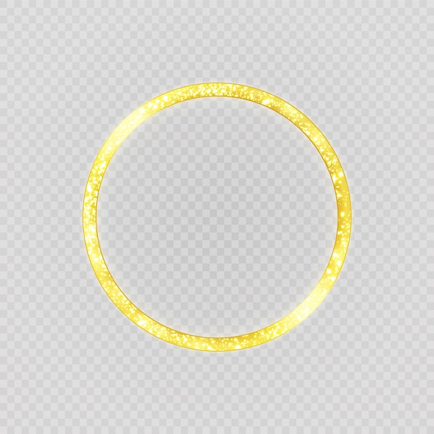 Vector anillo de oro de lujo. circulo.