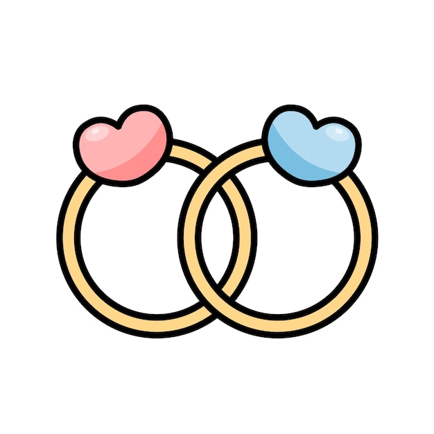Los anillos de amor son muy bonitos, Vector.