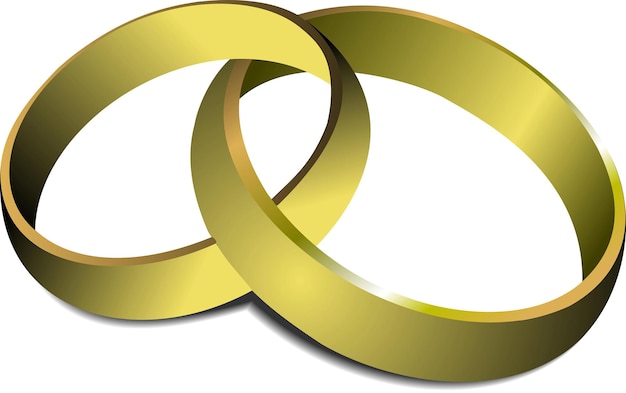 Vector anillos de boda