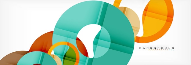 Anillos coloridos en fondo gris diseño moderno de patrones geométricos modelo de presentación de negocios o tecnología vectorial folleto o patrón de folleto o banner web geométrico