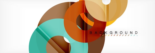 Anillos coloridos en fondo gris diseño moderno de patrones geométricos modelo de presentación de negocios o tecnología vectorial folleto o patrón de folleto o banner web geométrico