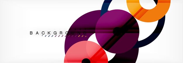 Anillos coloridos en fondo gris diseño moderno de patrones geométricos modelo de presentación de negocios o tecnología vectorial folleto o patrón de folleto o banner web geométrico