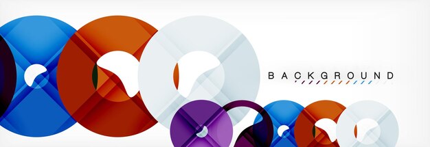 Anillos coloridos en fondo gris diseño moderno de patrones geométricos modelo de presentación de negocios o tecnología vectorial folleto o patrón de folleto o banner web geométrico