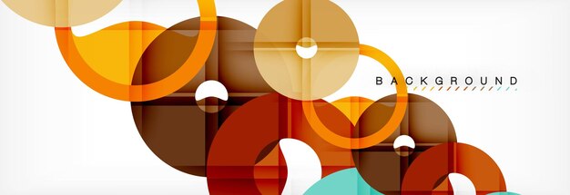 Anillos coloridos en fondo gris diseño moderno de patrones geométricos modelo de presentación de negocios o tecnología vectorial folleto o patrón de folleto o banner web geométrico
