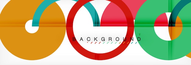 Anillos coloridos en fondo gris diseño moderno de patrones geométricos modelo de presentación de negocios o tecnología vectorial folleto o patrón de folleto o banner web geométrico