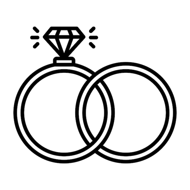 Anillos de estilo de ilustración vectorial