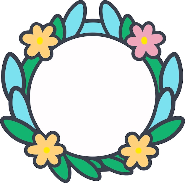 Vector los anillos florales la extravagancia las maravillas vectorializadas el brillo botánico ilustrado el arte festivo