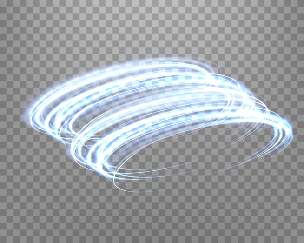 Anillos mágicos azules brillantes Anillo de halo de llamarada orbital dinámica Energía realista de neón