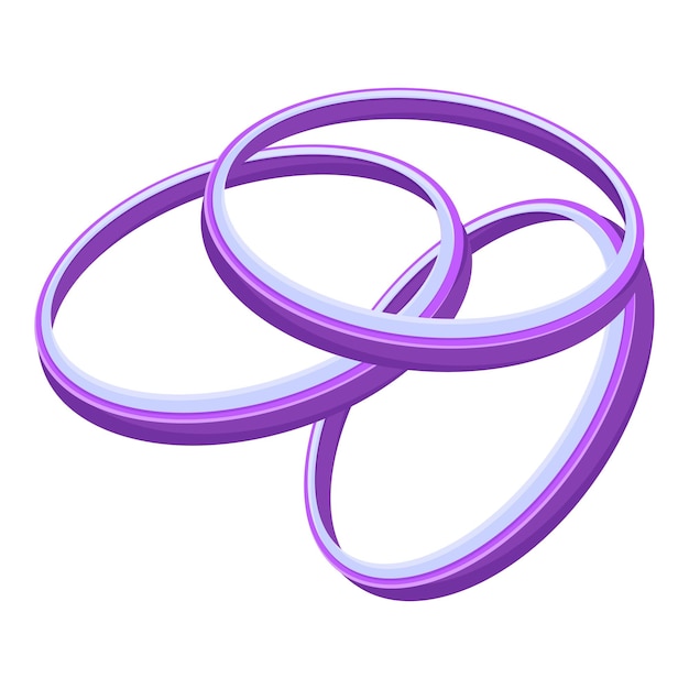 Anillos púrpuras rotativos elemento de diseño de fondo abstracto