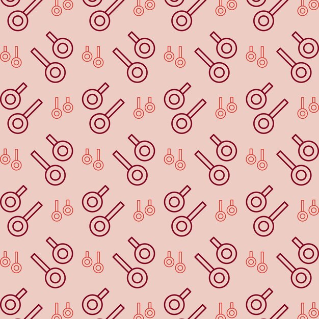 Anillos que repiten el patrón rojo abstracto hermoso fondo de ilustración vectorial