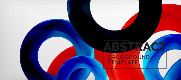 Anillos vectoriales coloridos fondo geométrico abstracto diseño moderno de patrones geométricos plantilla de diseño de presentación de negocios o tecnología folleto o patrón de volante o banner web geométrica