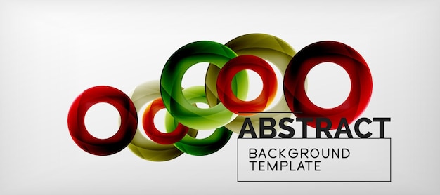 Anillos vectoriales coloridos fondo geométrico abstracto diseño moderno de patrones geométricos plantilla de diseño de presentación de negocios o tecnología folleto o patrón de volante o banner web geométrica