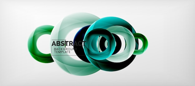 Anillos vectoriales coloridos fondo geométrico abstracto diseño moderno de patrones geométricos plantilla de diseño de presentación de negocios o tecnología folleto o patrón de volante o banner web geométrica