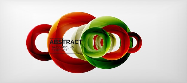 Anillos vectoriales coloridos fondo geométrico abstracto diseño moderno de patrones geométricos plantilla de diseño de presentación de negocios o tecnología folleto o patrón de volante o banner web geométrica