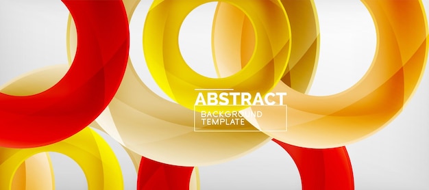 Anillos vectoriales coloridos fondo geométrico abstracto diseño moderno de patrones geométricos plantilla de diseño de presentación de negocios o tecnología folleto o patrón de volante o banner web geométrica
