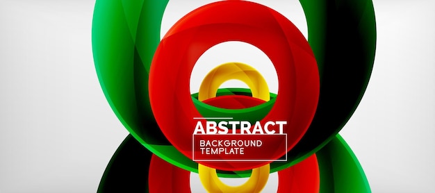 Anillos vectoriales coloridos fondo geométrico abstracto diseño moderno de patrones geométricos plantilla de diseño de presentación de negocios o tecnología folleto o patrón de volante o banner web geométrica