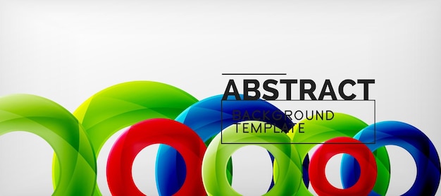 Anillos vectoriales coloridos fondo geométrico abstracto diseño moderno de patrones geométricos plantilla de diseño de presentación de negocios o tecnología folleto o patrón de volante o banner web geométrica
