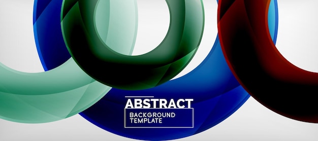 Anillos vectoriales coloridos fondo geométrico abstracto diseño moderno de patrones geométricos plantilla de diseño de presentación de negocios o tecnología folleto o patrón de volante o banner web geométrica