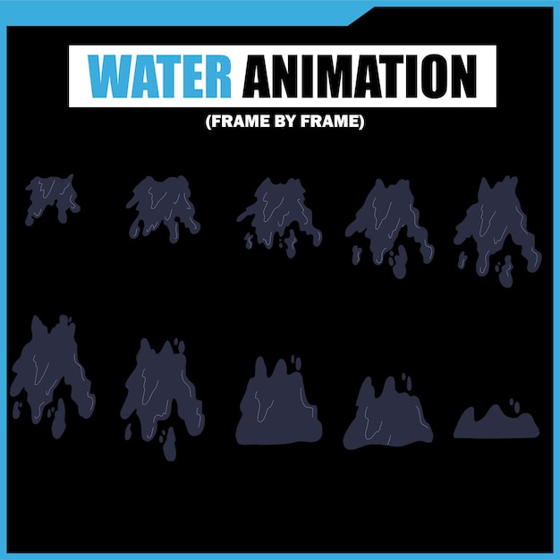 Animación de agua cuadro por cuadro