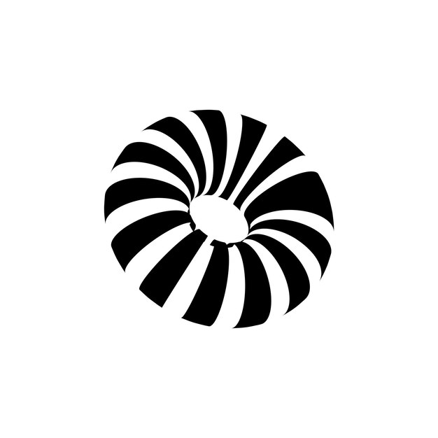 Animación de círculo en forma de rosquilla diseño de logotipo de ilustración de plantilla vectorial