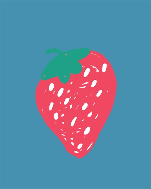 Animación frutas de fresa para niños y libros de colorear y dibujar toodler