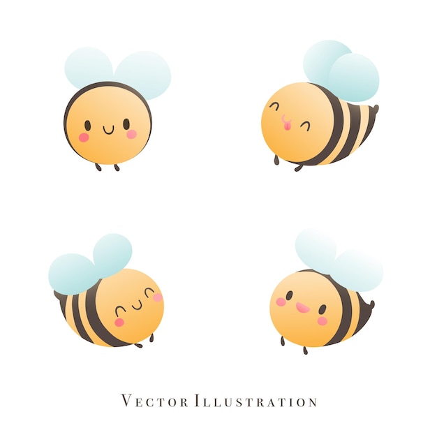 Animal de abeja de miel lindo ilustración vectorial