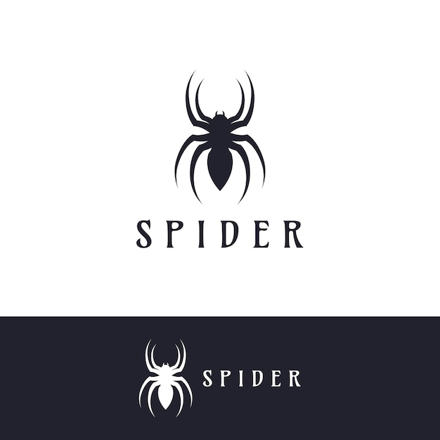 Animal Arachnida spider o tarantula logo silueta diseño vector plantilla
