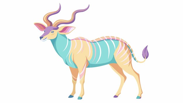 un animal de colores con cuernos