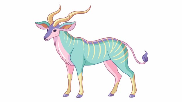 un animal colorido con una cola púrpura