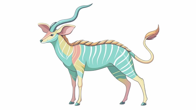 un animal colorido con una cola
