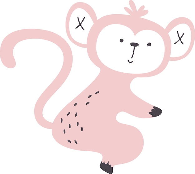 El animal de dibujos animados del mono