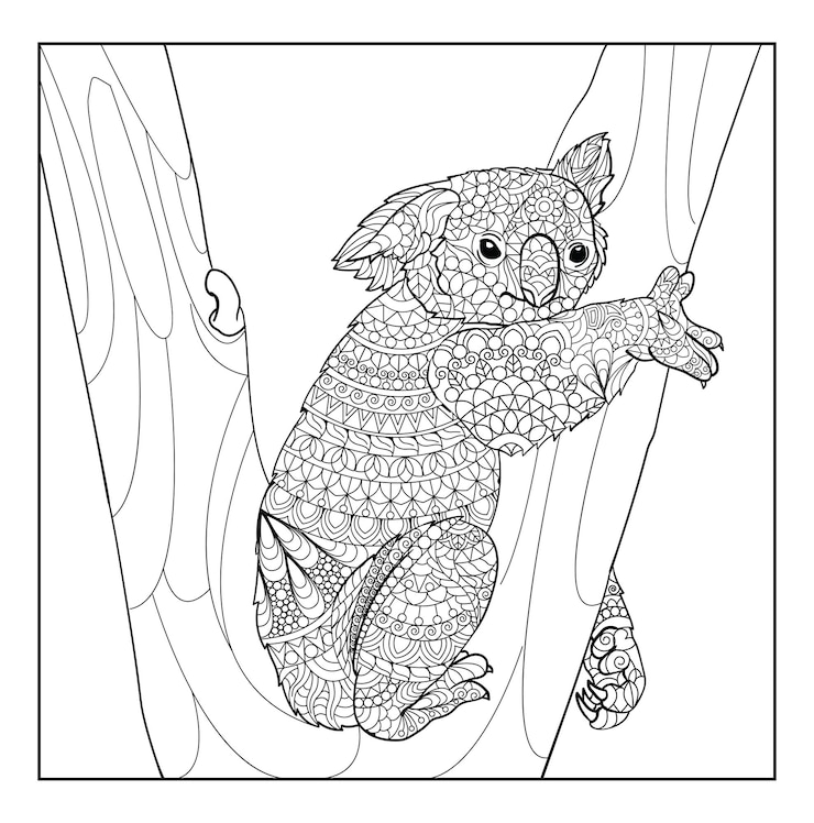 Vector animal doodle art coloring pages para adultos