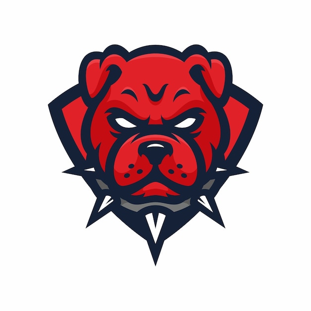 Animal Head - Pitbulls - vector logo / icono ilustración mascota