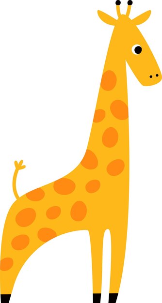 Animal jirafa de dibujos animados