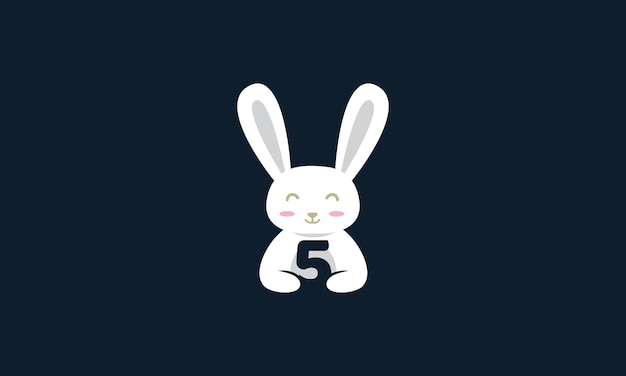 Animal mascotas conejo conejito lindo con vector número 5