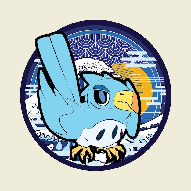 animal monstruo con fondo japonés para el evento kaiju