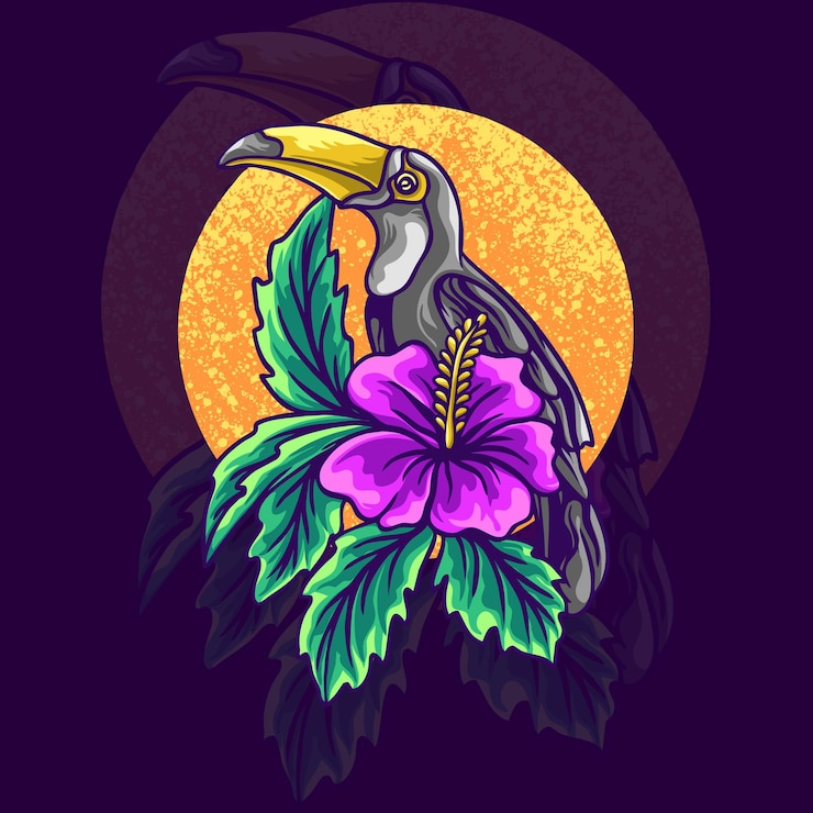 Vector animal pájaro cálao