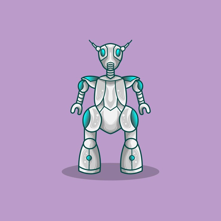 Vector animal robot futuro 2d