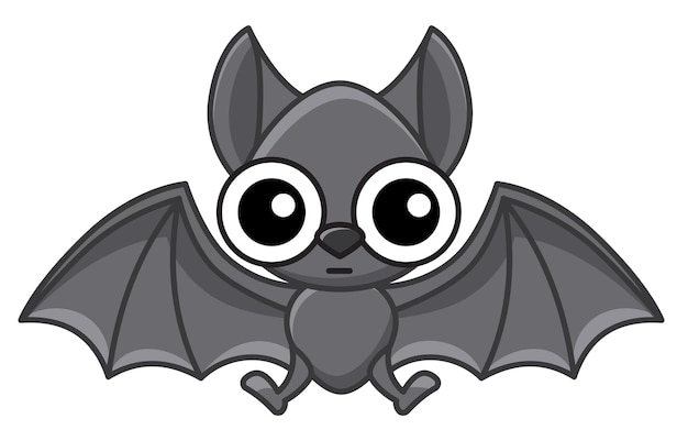 Animal de vector. pequeño murciélago vampiro divertido en un estilo de dibujos animados