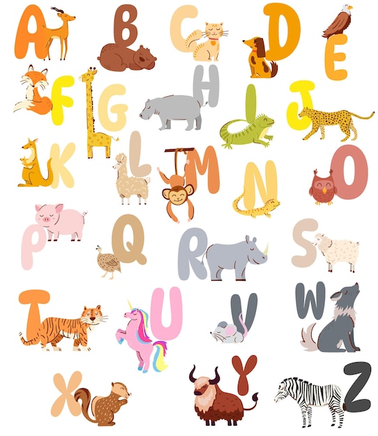 Animales ABC Alfabeto completo de los animales