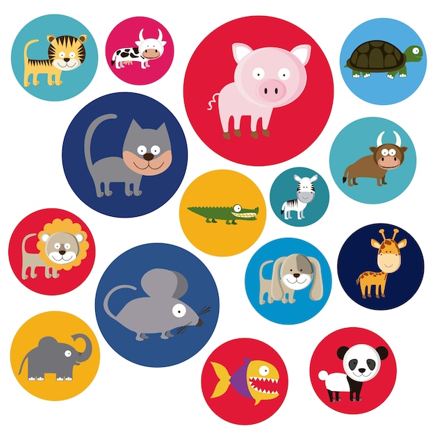 Vector animales bonitos