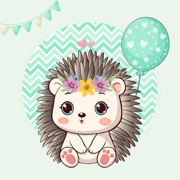 Animales del bosque con decoración de cumpleaños puercoespín castor ciervo capibara zorro oso